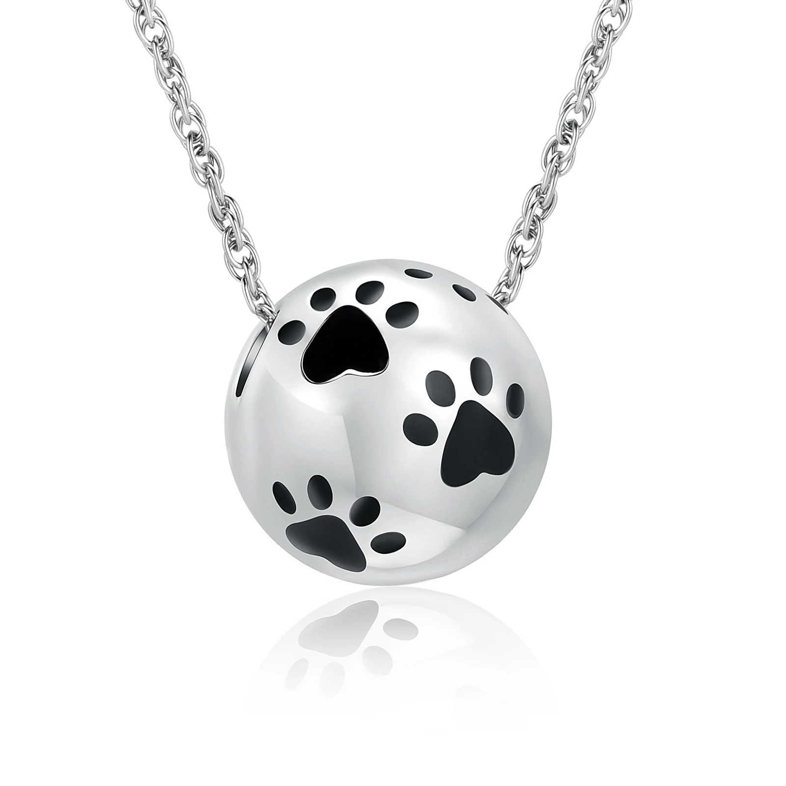 

Urn Necklace for Ashes Paw Print Cremation Jewelry for Ashes for Women Men Memorial Keepsake Locket Pendant