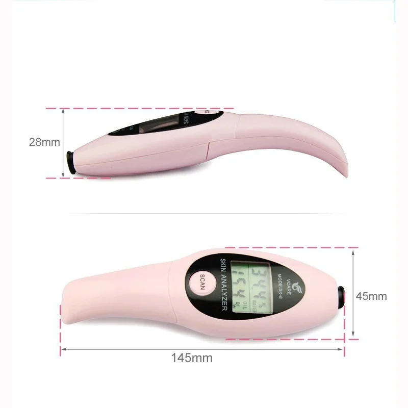 Professional Digital LCD Display Moisture Oil Water Facial Skin Analyzer Detection Skin Condition Face Care Health Skin Tester