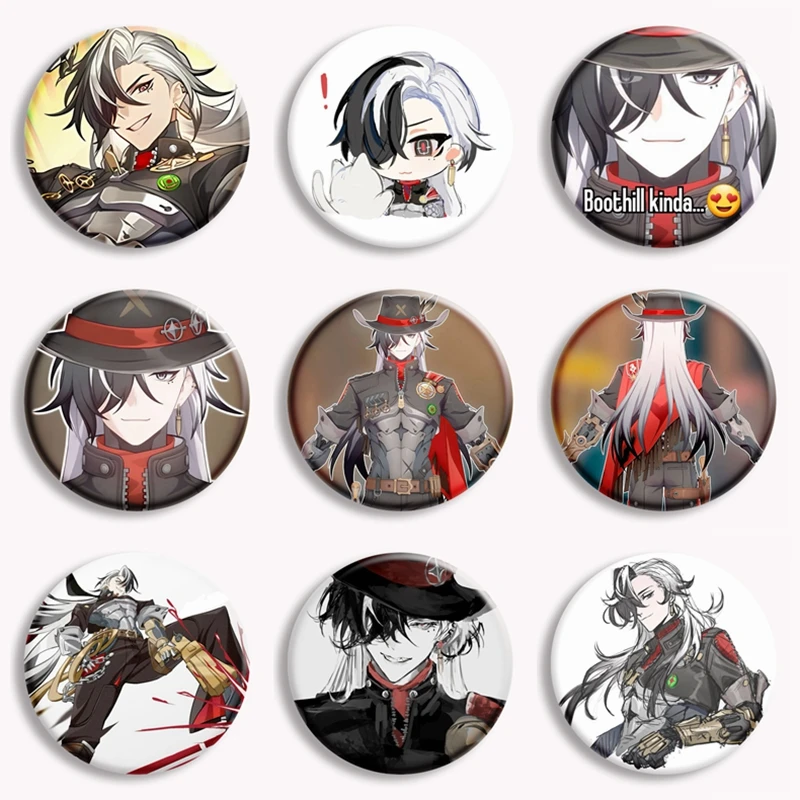 Anime Game Honkai:Star Rail Character Boothill Button Pin Cute Boothill Fanart spilla Badge per Gamer Collect Fans Gift 58mm