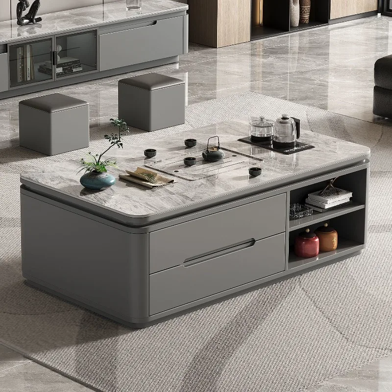 New modern rock slab kung fu table household with boiling water set  table a complete set of office  table