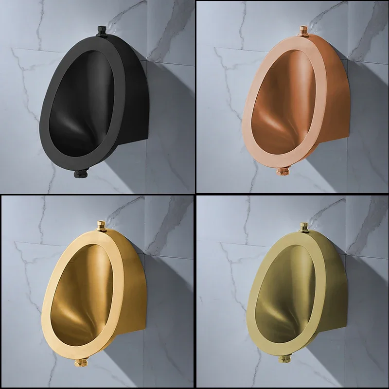 Black stainless steel urinal small wall mounted induction type children's hook