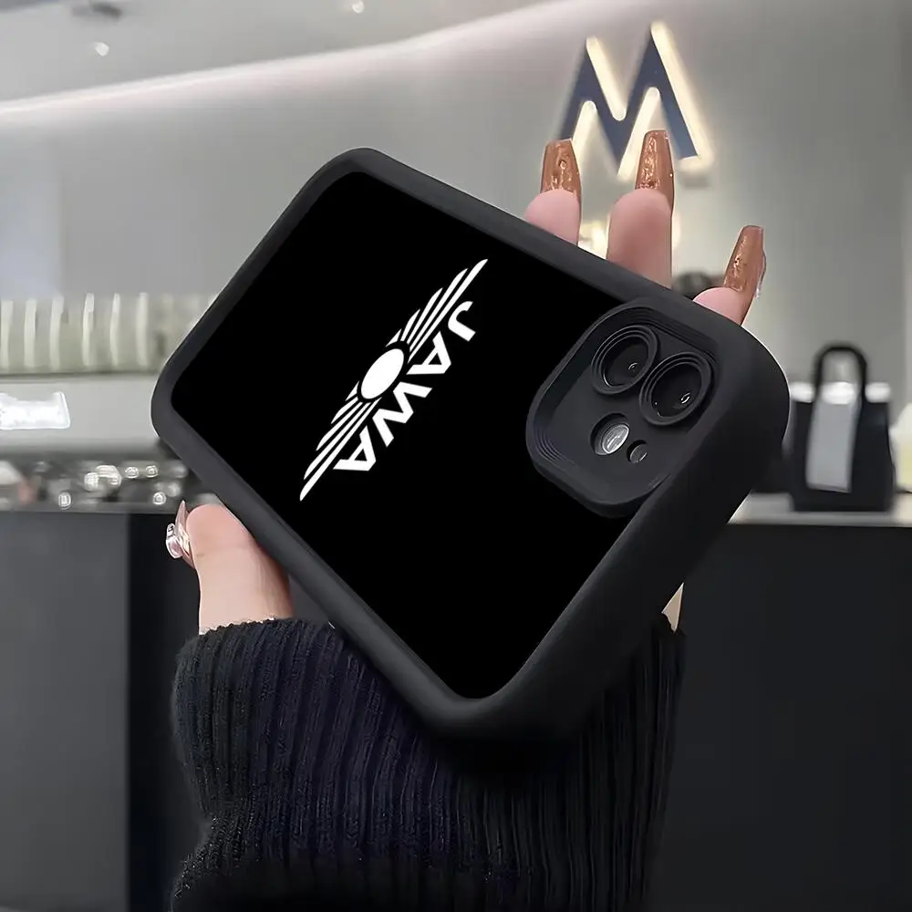 Чехол для телефона J-Jawa Motorcycle для iPhone Air 17 Pro Max 16 E 15 14 Pro Max 13 12 11 Mini Plus, мягкий силиконовый черный чехол