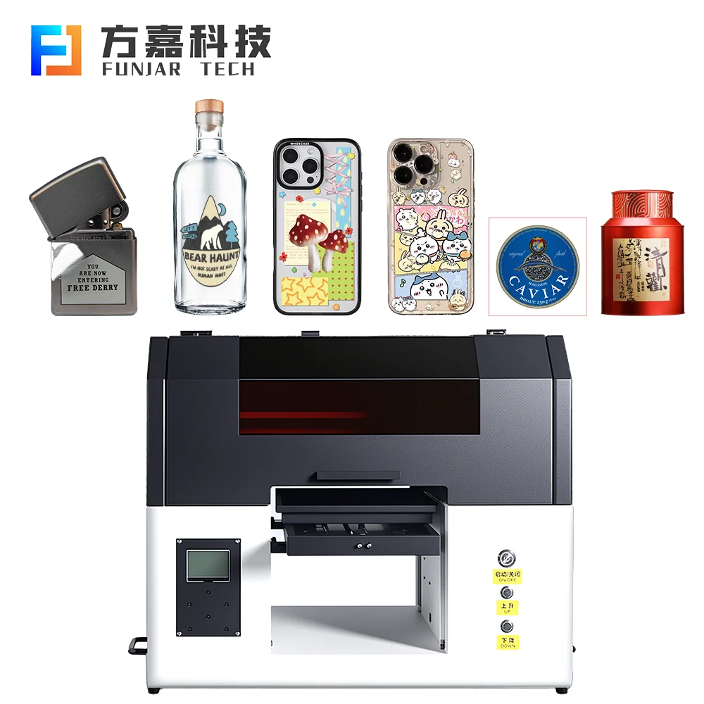 

FunJar 2030 Fresh UV Flatbed Printer Suited For Billboard Design, POP Sign Making And Phone Case Printing Uv Printing Machine