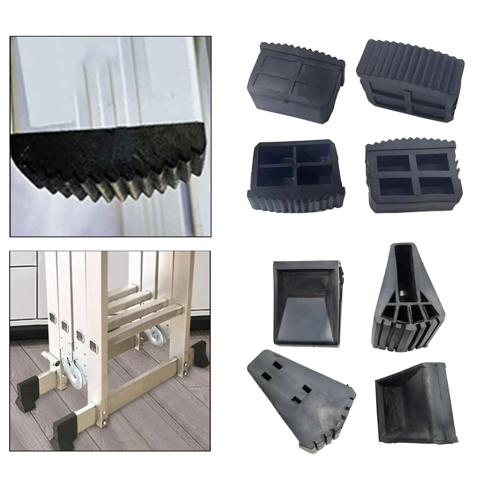 4Pcs Telescoping Ladder Cap Feet Covers Replacement Protects Your Floor Suitable