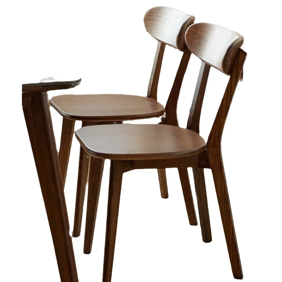 

Обеденный стул из цельного дерева, повседневный стул со спинкой, табурет для ресторана