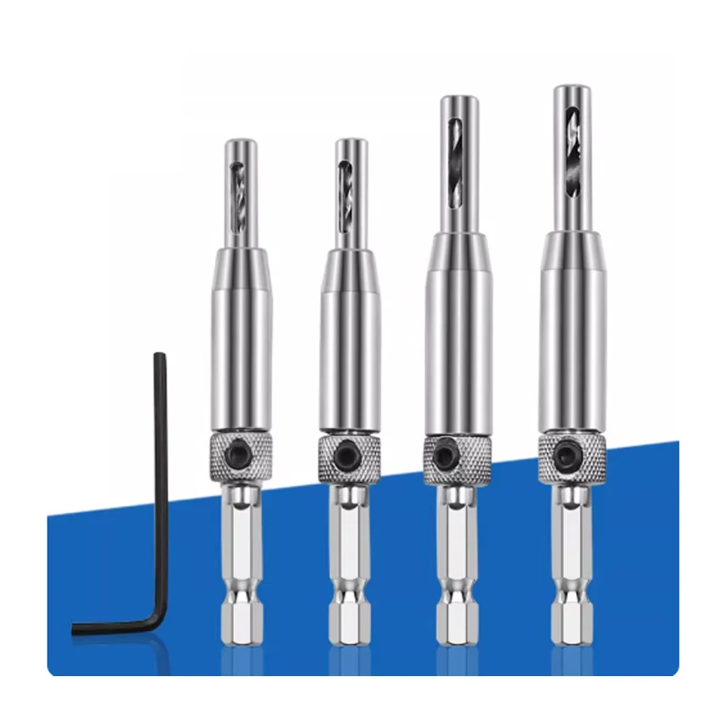 Door cabinet hinge electric drill with drilling bit set for accurate positioning of hole opener woodworking