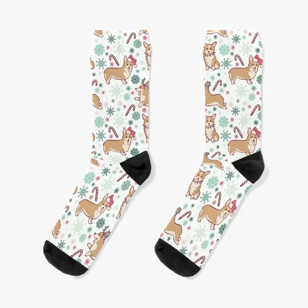 

Corgi Christmas Socks loose essential hip hop summer Luxury Woman Socks Men's