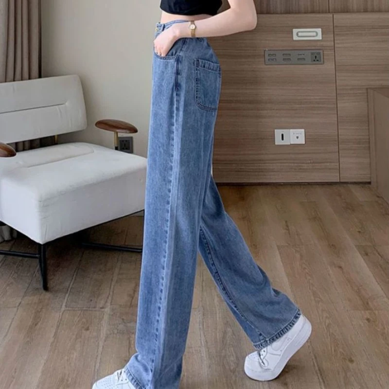 Jeans Women Solid 5 Colors All-match Creativity Personality Vintage Korean Style Basics Daily Leisure Special Seductive Comfort