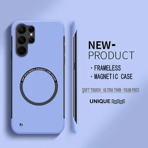 Casing Ponsel Tanpa Bingkai Magnetik PC Keras Ultra Tipis untuk Magsafe Samsung Galaxy S24 S23 S22 S21 S20 FE Plus Note20 Penutup Ultra Matte 12 penjualan terbaik samsung z flip4 - №