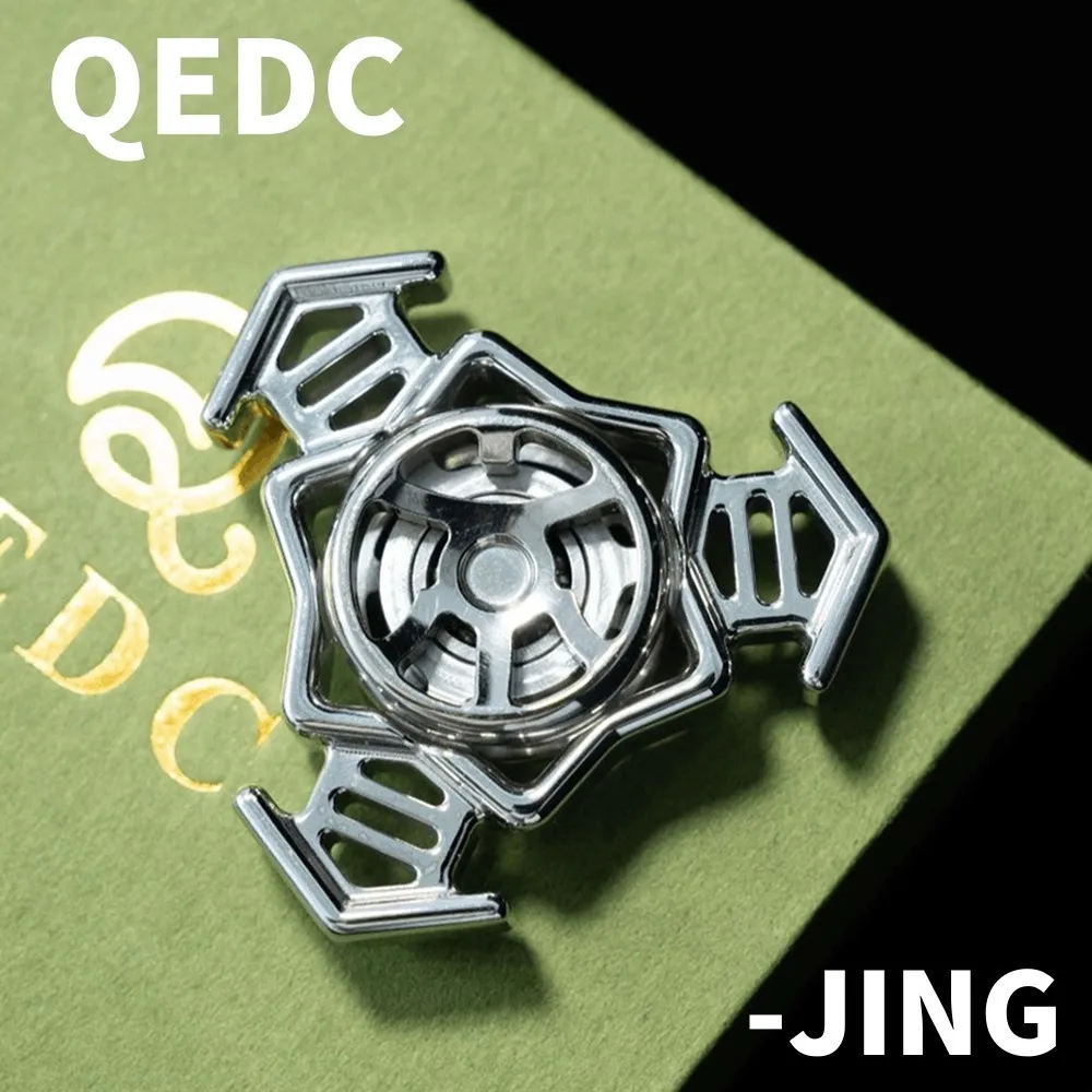 QEDC JING フィジェットスピナー プロフェッショナル ステンレス鋼 研磨済み オリジナル EDC ストレス解消 おもちゃ フィジェットスピナー