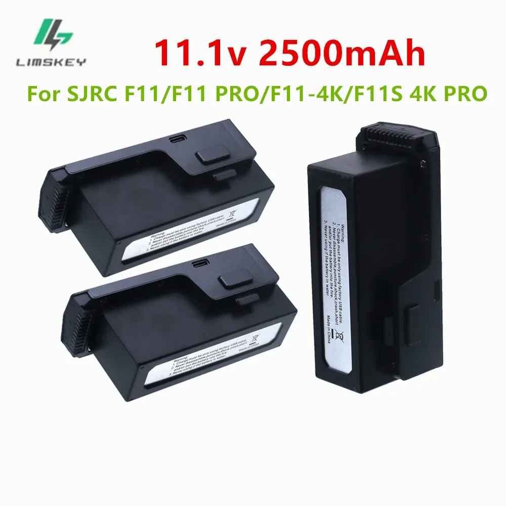 Original Battery For SJRC F11S 4K Pro Drone 11.1V 2500mAh Battery F11 4K Camera 5G GPS Dron Accessories RC Quadcopter Parts