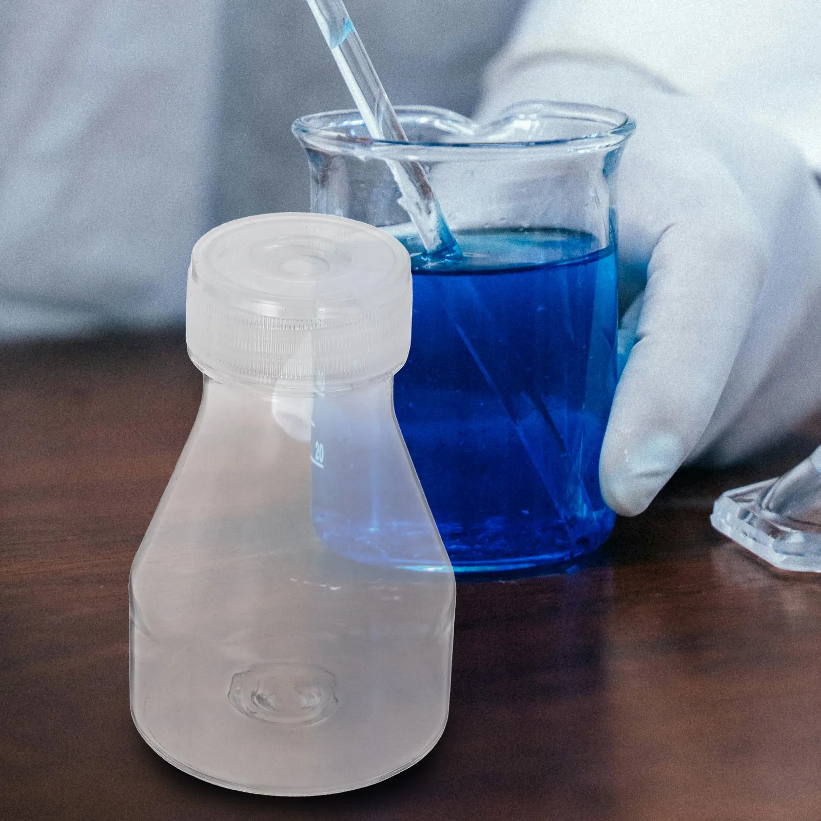 

2 Pcs High Temperature Culture Bottle Plastic Bottles for Laboratory Use Flasks Vial
