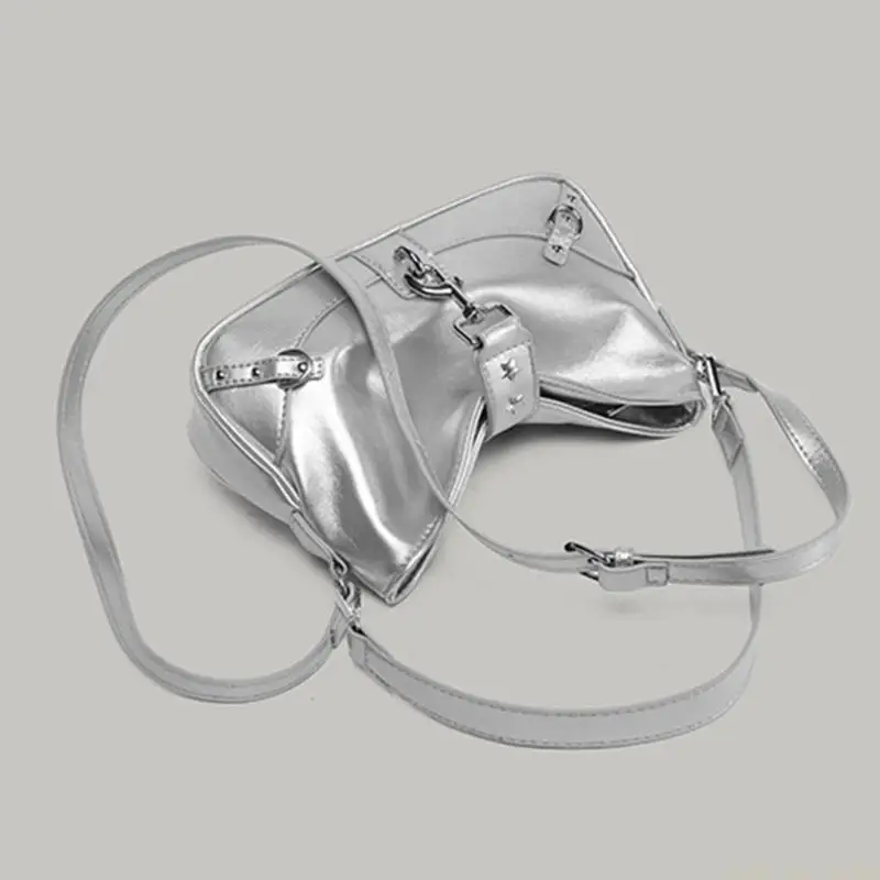 

X90D Retro Shoulder Bag Retro Crossbody Purse PU Leather Handbag with Adjustable Strap Satchel Underarm Bags For Women