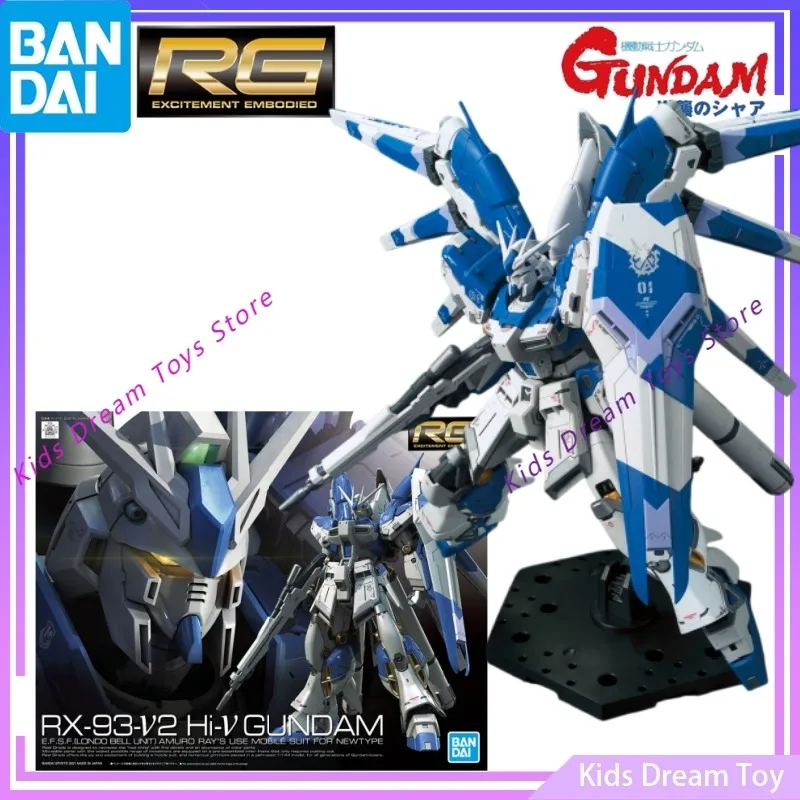 

Assembly Bandai in Stock Original RG 1/144 GUNDAM Anime Figures RX-93-V2 Hi-V GUNDAM Action Figures Toys Gifts Collectible Model