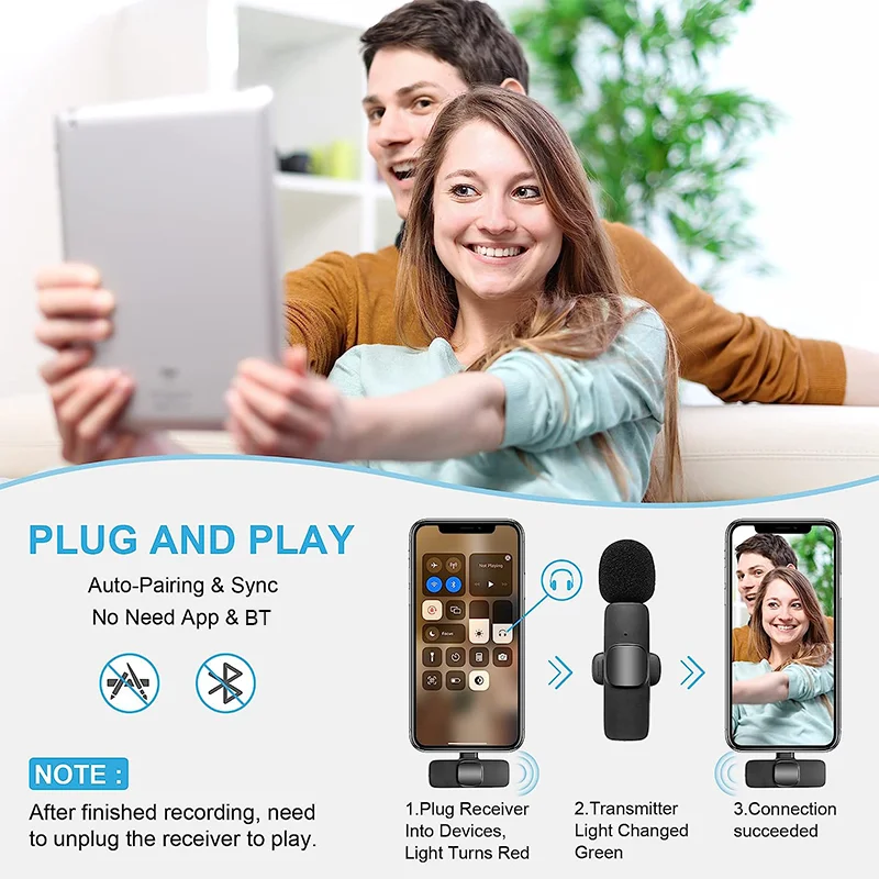 K9 Lapel Mini Wireless Streaming Microphone Lavalier Lapela Microfone Sem Fio For The Iphone Android Mobile Cell Phone PC Vlog