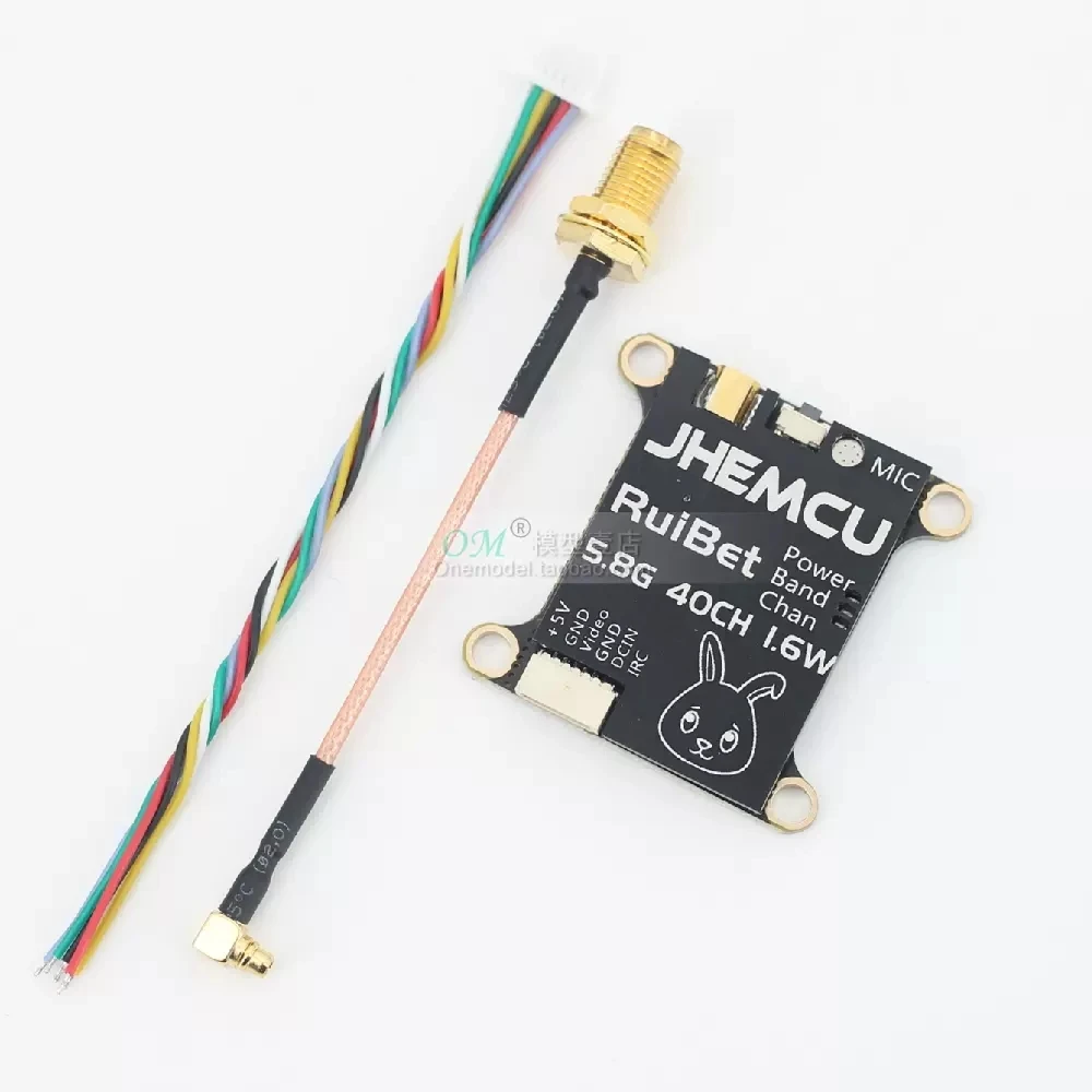 1/2PCS JHEMCU RuiBet Tran-3016W 5.8G 40CH 1.6W PitMode 25/200/400/800/1600mW Adjustable VTX 2-6S 30X30mm for RC FPV Racing