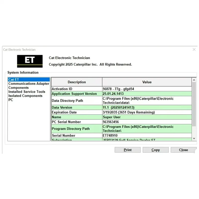 Imagen 5: Software de Diagnóstico Electrónico para Técnicos CAT ET 2025A CAT ET 2019C + Clave + Instalación Gratuita