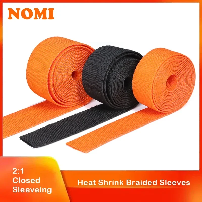 

New Shrinkable PET Braided Cable Sleeve Heat Shrink Tube Insulation Flam Retardant Wrap Protection Sheath Wire Organizer 1~50m