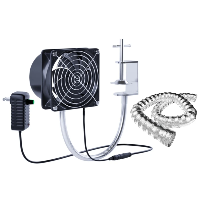 Professional Solder Smoke Absorber with Exhaust Fan and 8/4/2M Pipe for Safe and Clean Working Environment 12V Supply