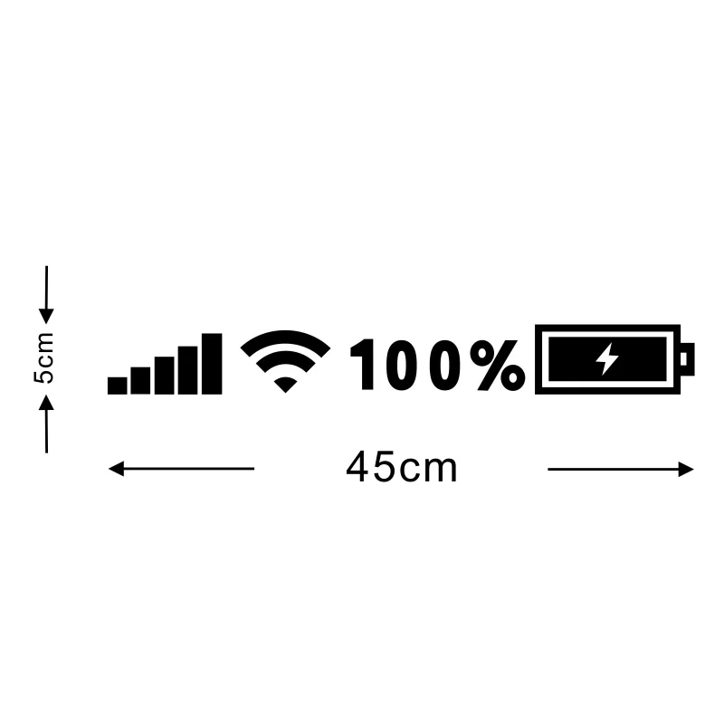 Car Vinyl Reflective Stickers Wifi Battery Level Signal Decals Decor Car Funny Sticker For Auto Decor Accessories - view 6