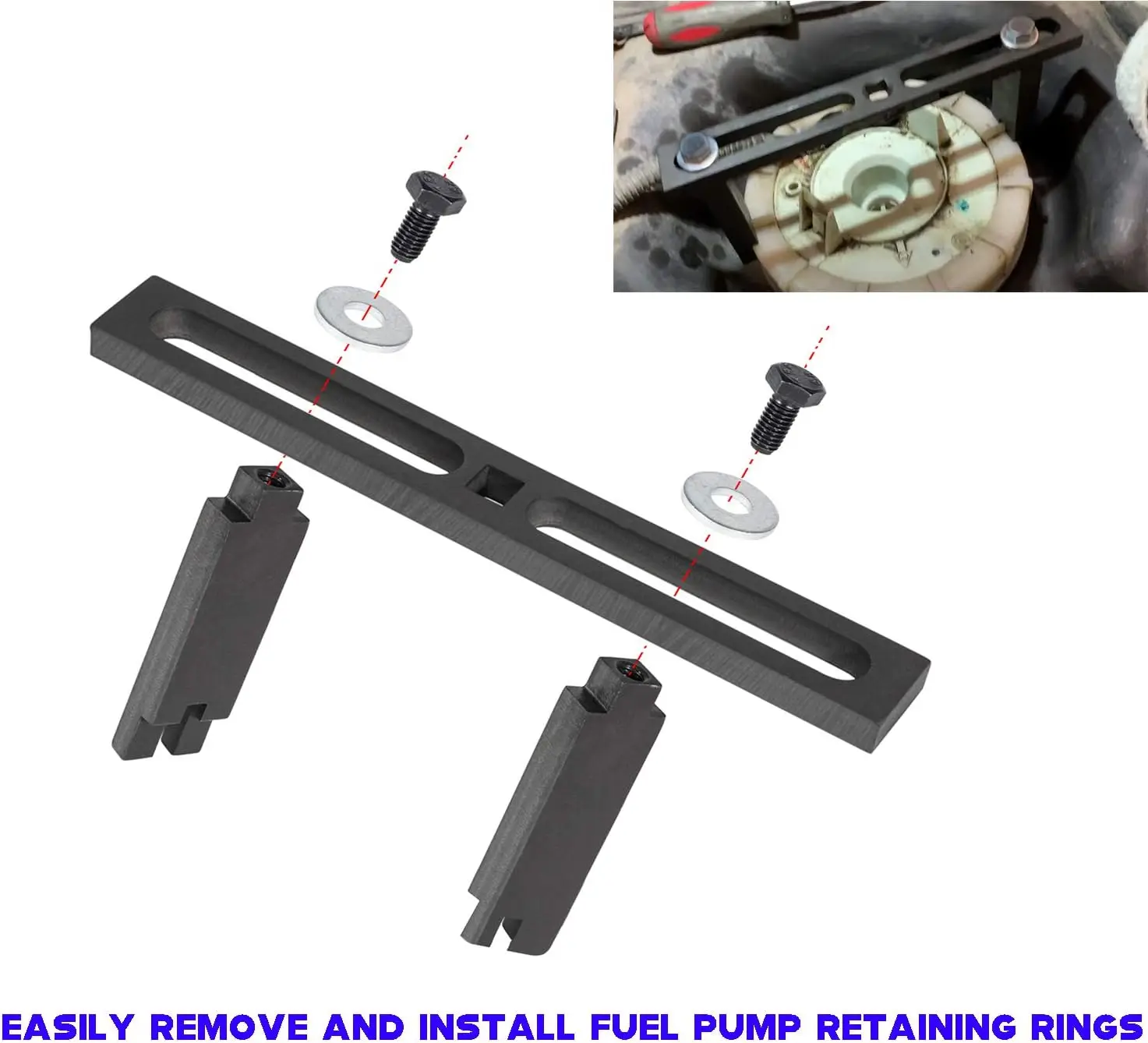 Universele 6599 Brandstoftank Borgring Tool Brandstof Afzender Tank Deksel Remover & Verstelbare Brandstofpomp Module Steeksleutel