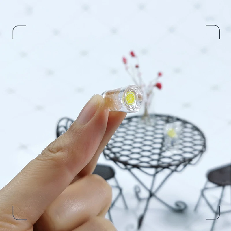 Puppenhaus Miniatur Essen Zitrone Saftkrug Tasse für Puppenhausmöbel