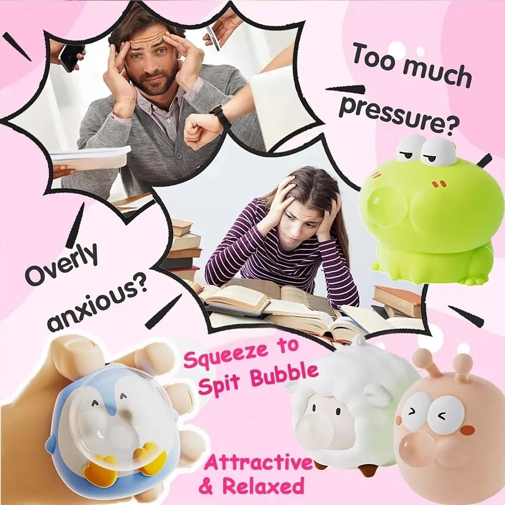 Creative Squishy Squeeze Slow Rebound Desktop Ornament Fidget Bubble Cartoon Sensory Adults