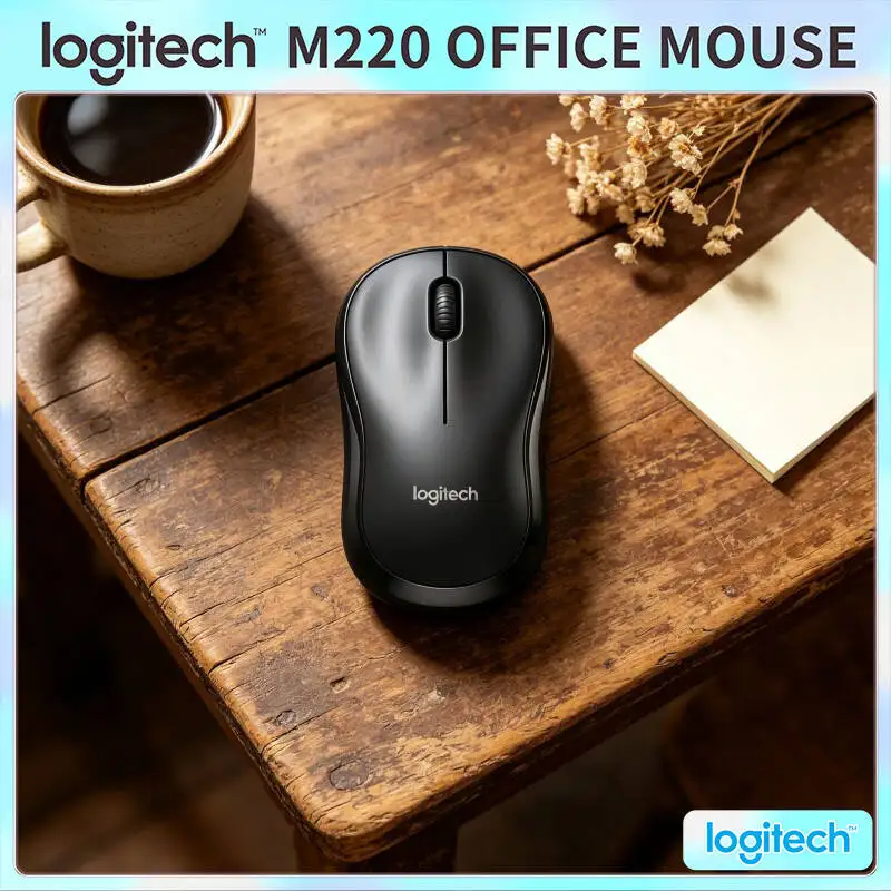 

Logitech M220 SilentTouch Wireless Mouse 18-Month Battery 10m Range 1000 DPI Office Home Daily Use Convenient Accessory
