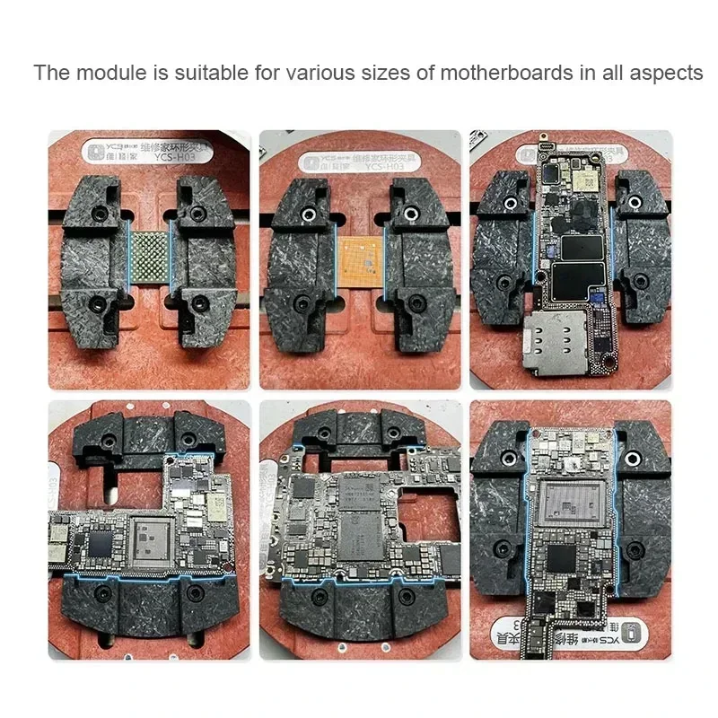 YCS-H03 Universal Mini Circular Fixture For Mobile Phone Motherboard Chip BGA Soldering Glue Removal Adjustable Repair Holder