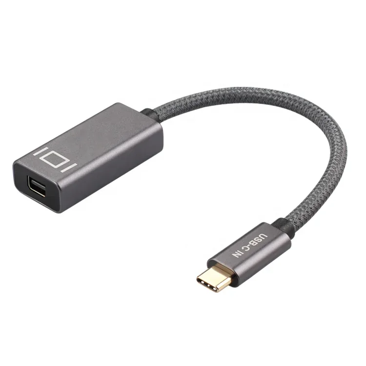 Адаптер USB Type C к Mini DisplayPort 4K, 60 Гц, 2K, 144 Гц, конвертер USB-C «папа» к Mini DP «мама», USB-C/Thunderbolt 3 к Mini DP