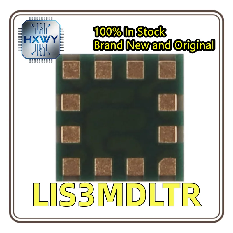 (2/10 Pieces) LIS3MDLTR LIS3MDL LGA-12 3-Axis Magnetometer Sensor Factory Wholesale Cheap Electronic Component Fast Shipping