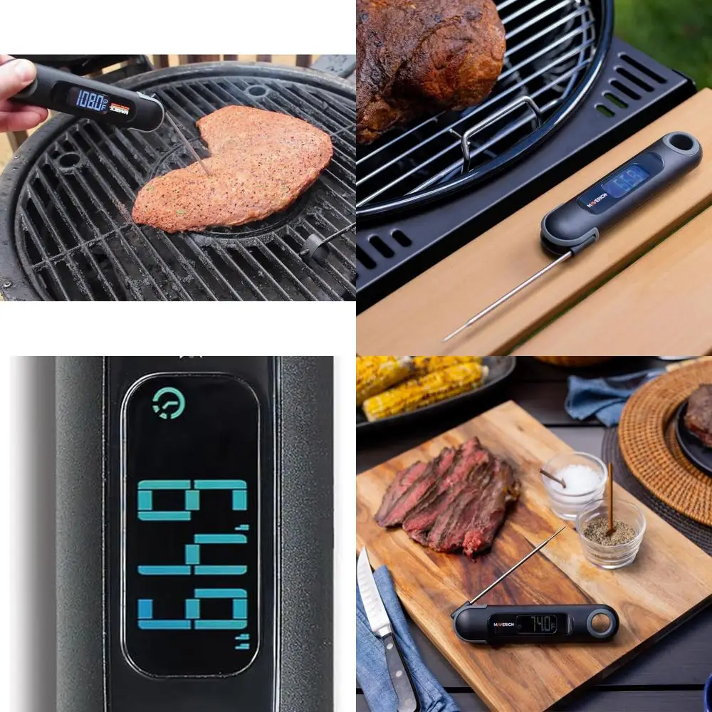 

Dual-Function Digital Meat Thermometer with Timer for Grilling and Kitchen Use