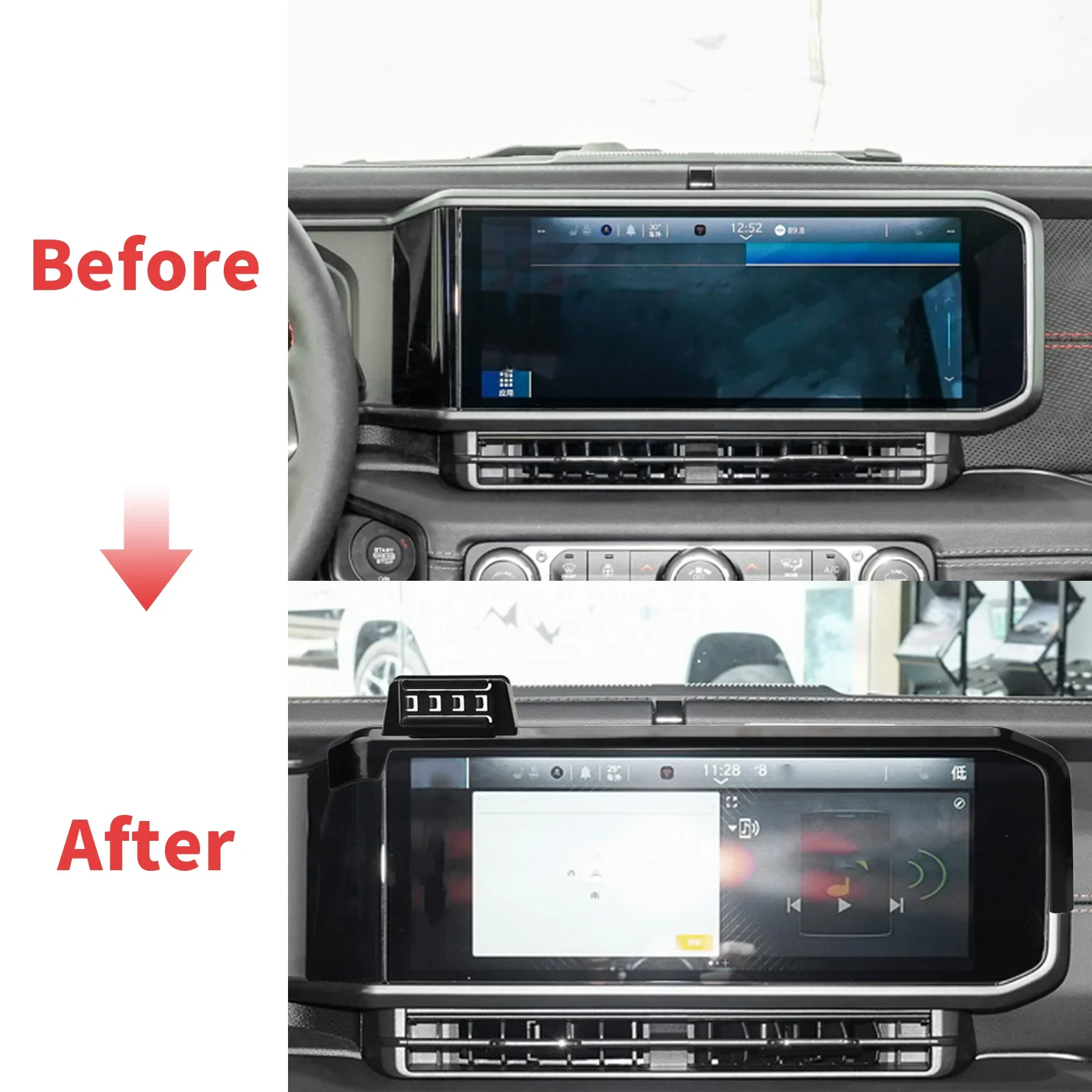 for Jeep Wrangler 2024 2025 Mount Dedicated Base In Car Mobile Support Portable Navigation Phone Holder