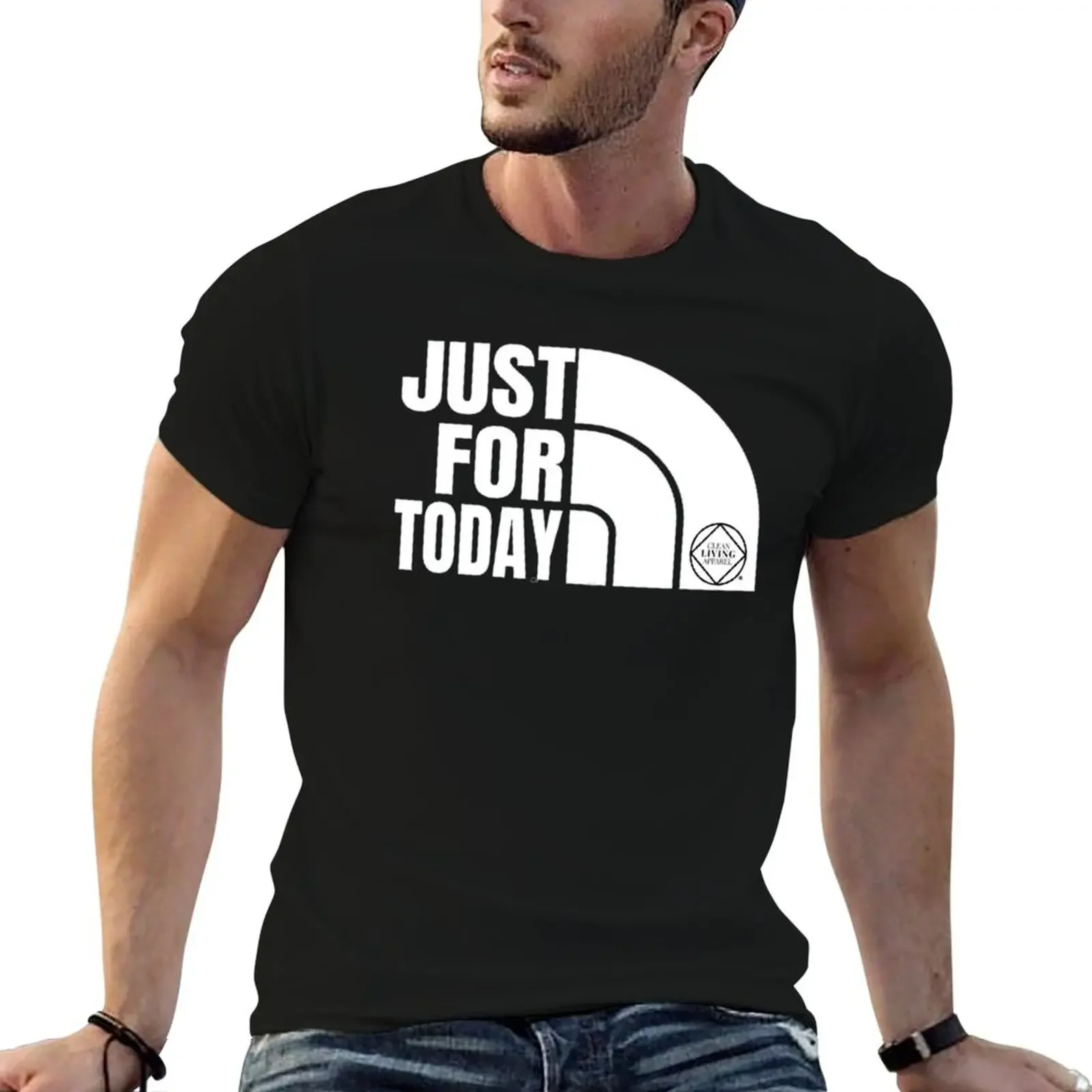 Just For Today Narcotics Anonymous NA Gift T-Shirt for a boy boys animal print plus size tops mens workout shirts