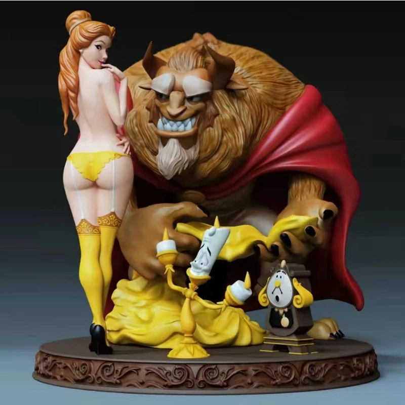 

1/24 Scale Resin Model Kit Fantasy Figure Love Beast and Beauty Unassembled Dioramas and Unpainted Statue Boy Toys