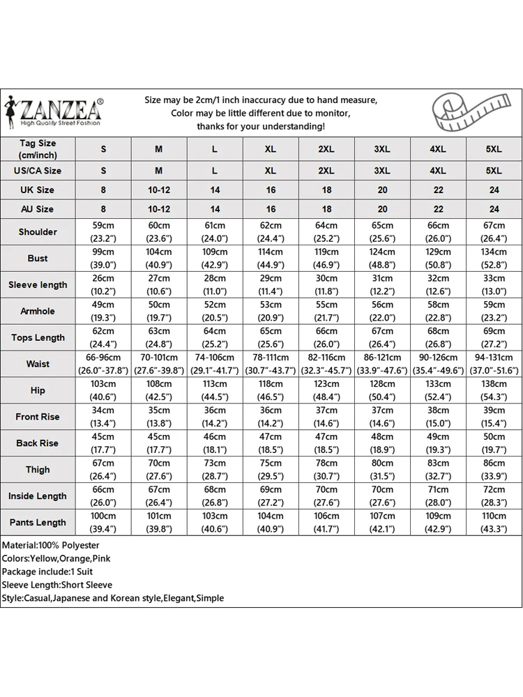 ZANZEA สั้น SeeveSets ผู้หญิงวินเทจพิมพ์เสื้อกางเกงขายาวชุด 2025 ฤดูร้อนชุดลําลอง Elegant OL ทํางานชุดการจับคู่