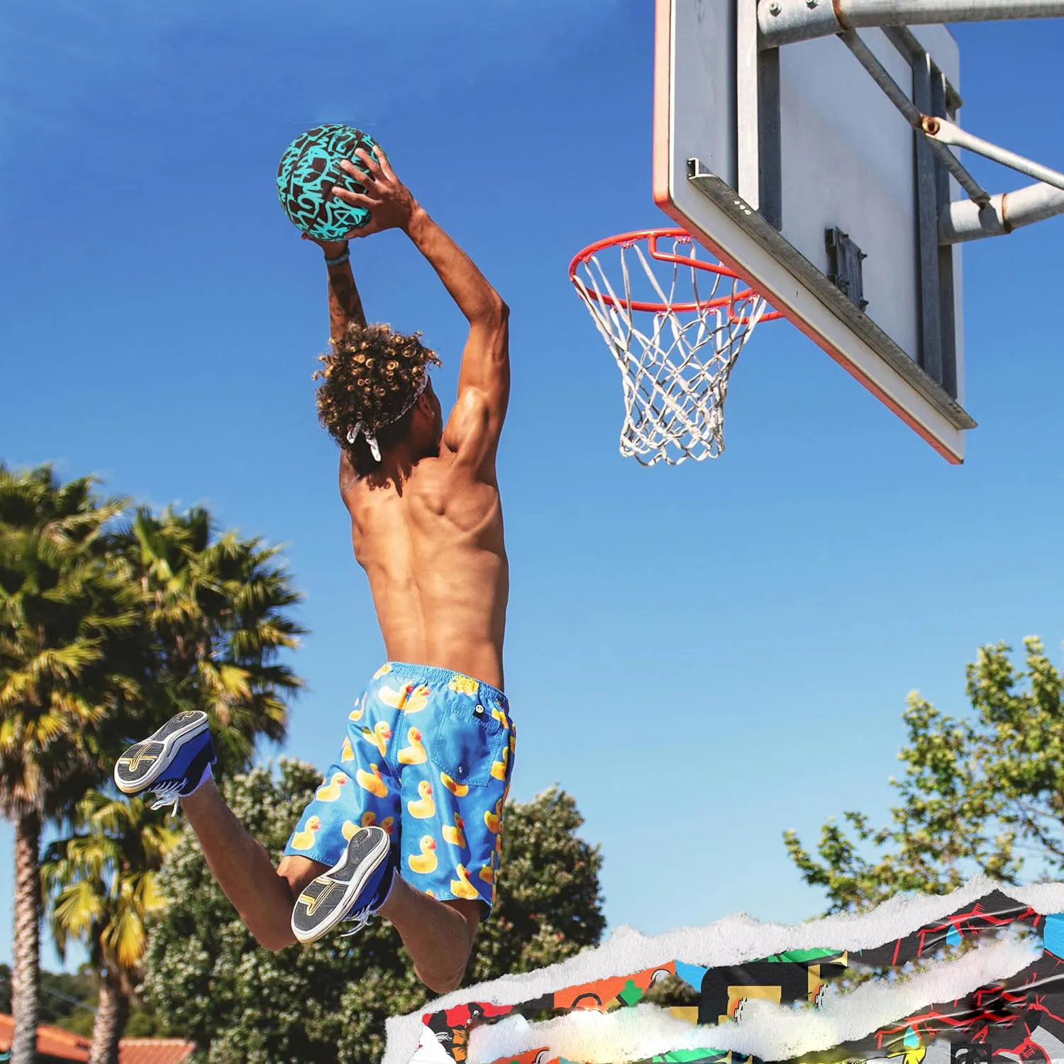 كرة سلة مطاطية مقاس 7 للتدريب الداخلي/الخارجي، كرة سلة مطاطية مقاومة للاهتراء