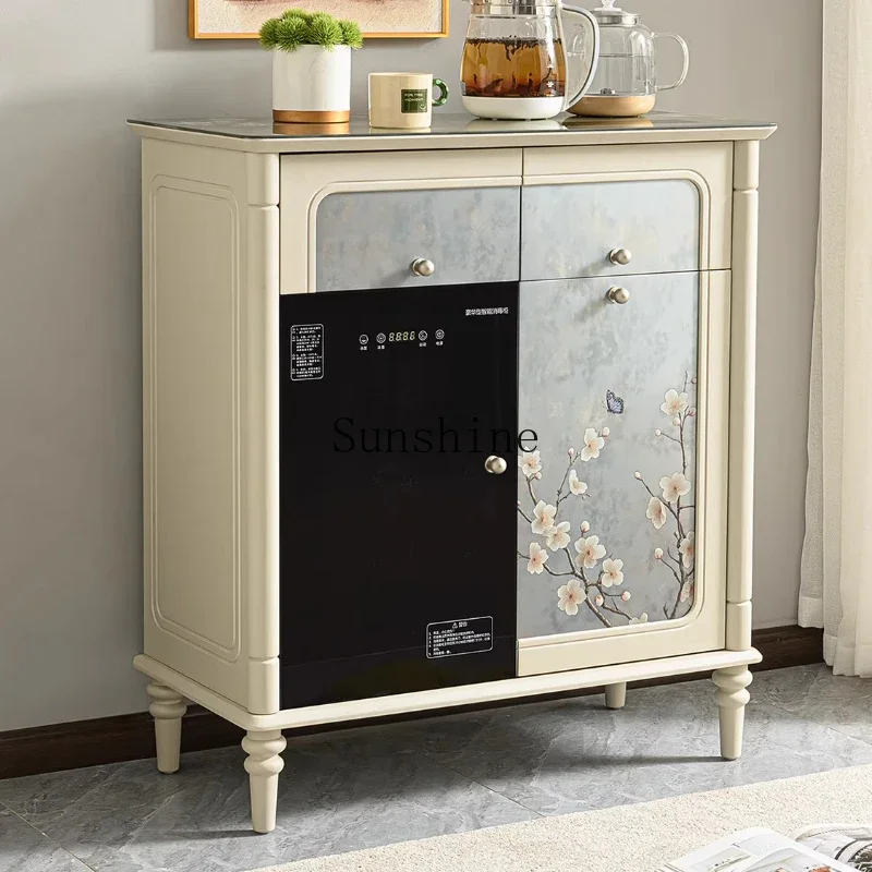 French light luxury tea bar machine dining side cabinet integrated intelligent automatic water dispenser storage cabinet