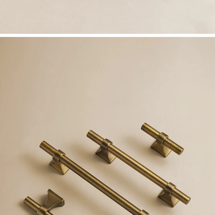 Dooroom Möbelgriffe aus massivem Messing, Schrank- und Schubladenknöpfe, antiker Bronze-Möbel- und Kleiderschrankgriff – Detail 9