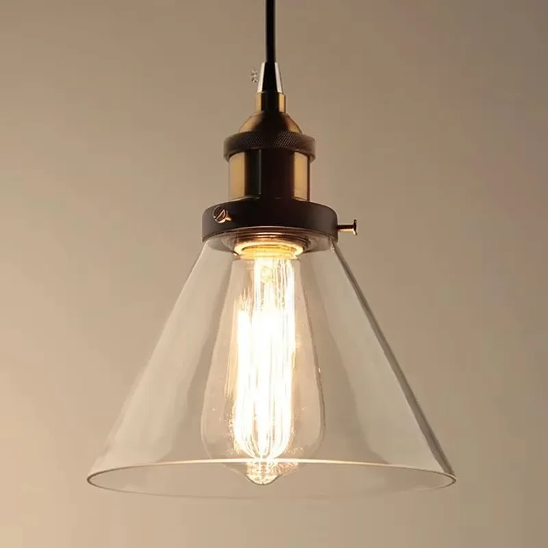 The Nordic  Loft  Modern Bedroom Pendant Lamp with Clear Gray Amber Vintage Pendant Lights Dining Glass Hanging  Light Fixtures