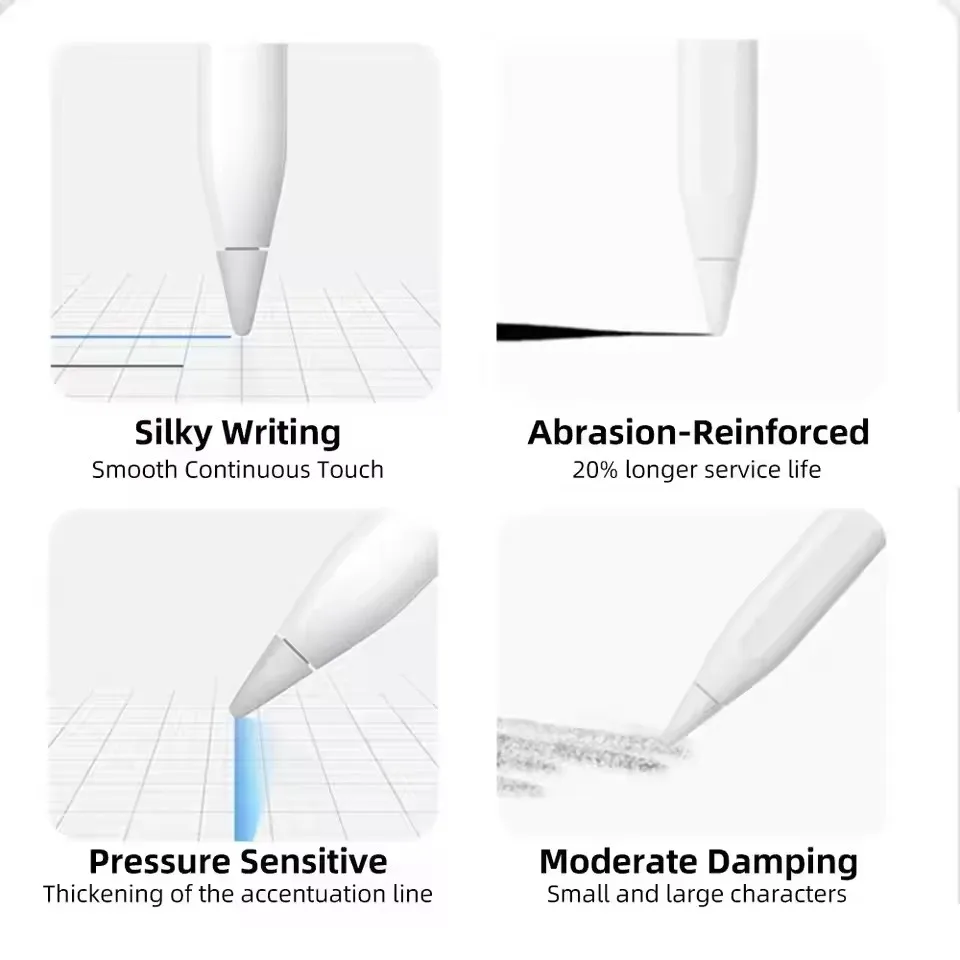 Replacement Pencil Tips for Apple Pencil 1st 2nd Generation iPencil Smooth Spare Nibs for iPad Pro Pencil 1/2 Stylus Fine Nib view 6