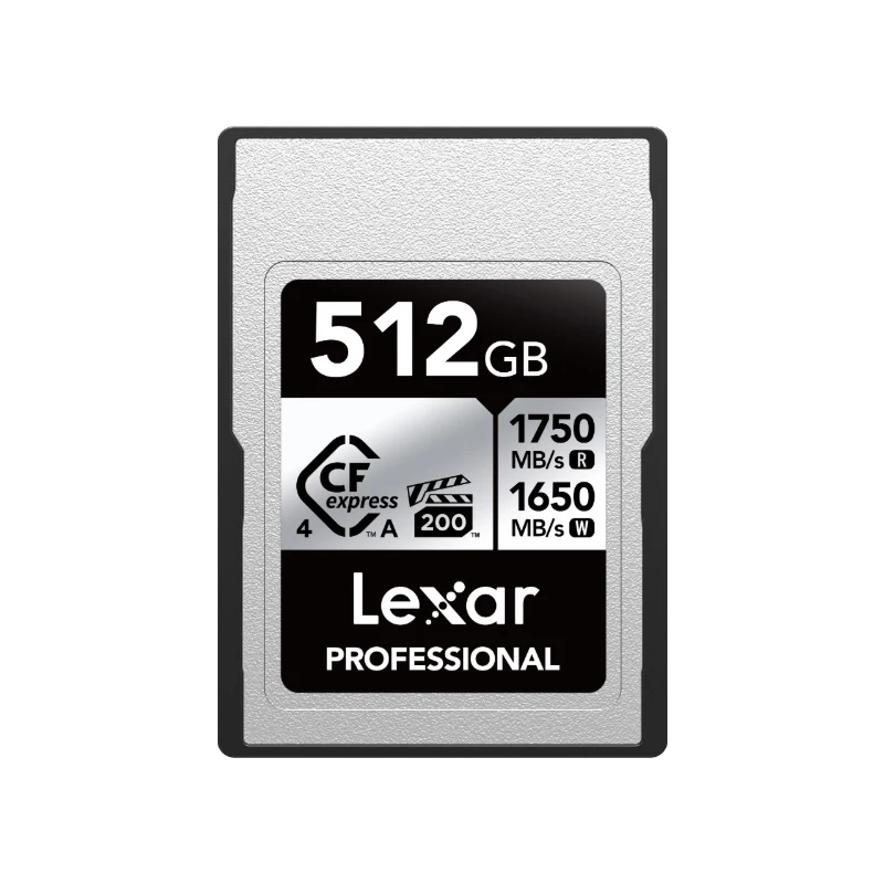Lexar Professional SILVER CFexpress 4.0 Type A geheugenkaart 256GB 512GB VPG200 8k CFA kaart voor SONY camera tot 1750Mb/s CF-kaart