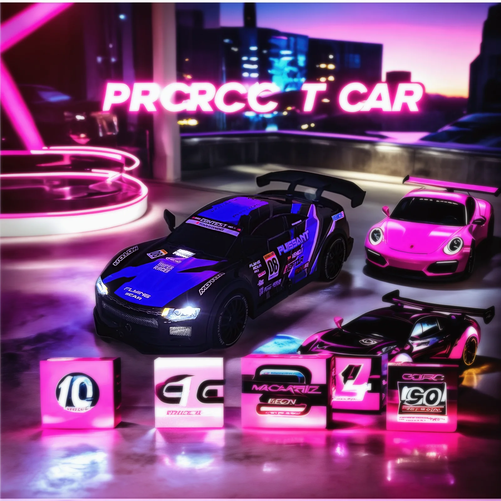 

Children And Adults Remote Control 2.4G Toy Car, High-speed Track LED Glowing Drift Car, Outdoor Boy AndGirl RacingToy, Comes Wi