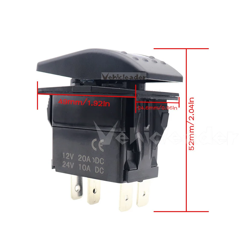 12v/24v Marine Rocker switch SPST/ON OFF, DPDT/(ON) OFF (ON) Waterpoof Red Led Light Bar for car Boat ARB Rocker Toggle Switch