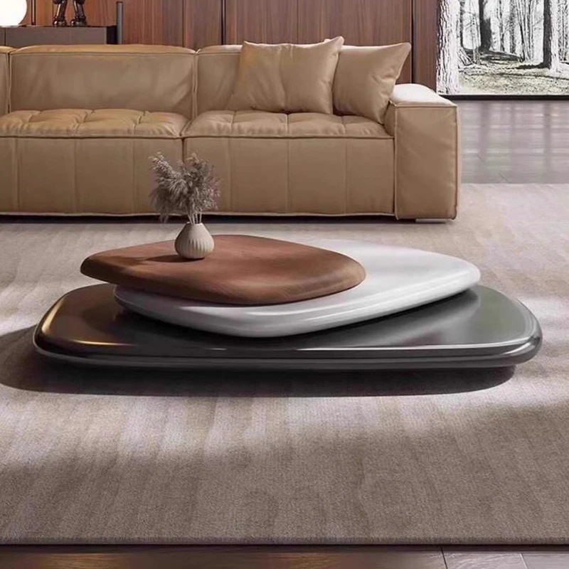 

Rotating coffee table, Italian minimalist designer suspended coffee table