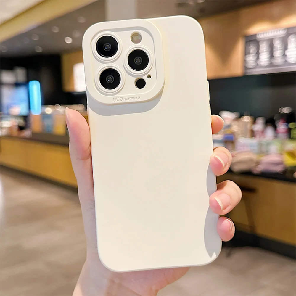 Schokbestendig siliconen telefoonhoesje voor iPhone 17 16 15 14 XS XR 7 8 Plus 13 12 11 Pro Max Mannen Beschermen Lens TPU High-end Zwart Funda