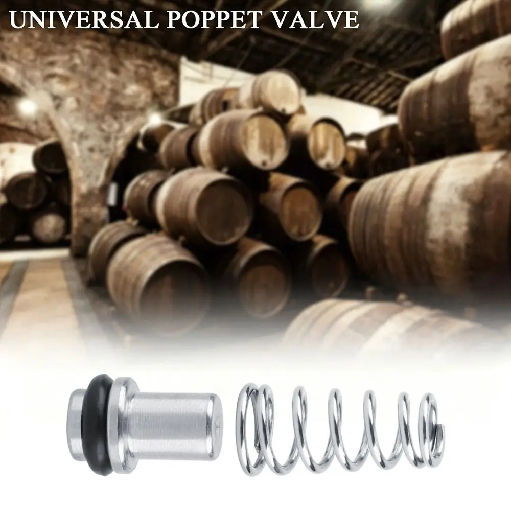 Stainless Steel Universal Poppet Valve With Springs Beer Parts Keg Poppet Valve Replacement Part Pin Lock Style
