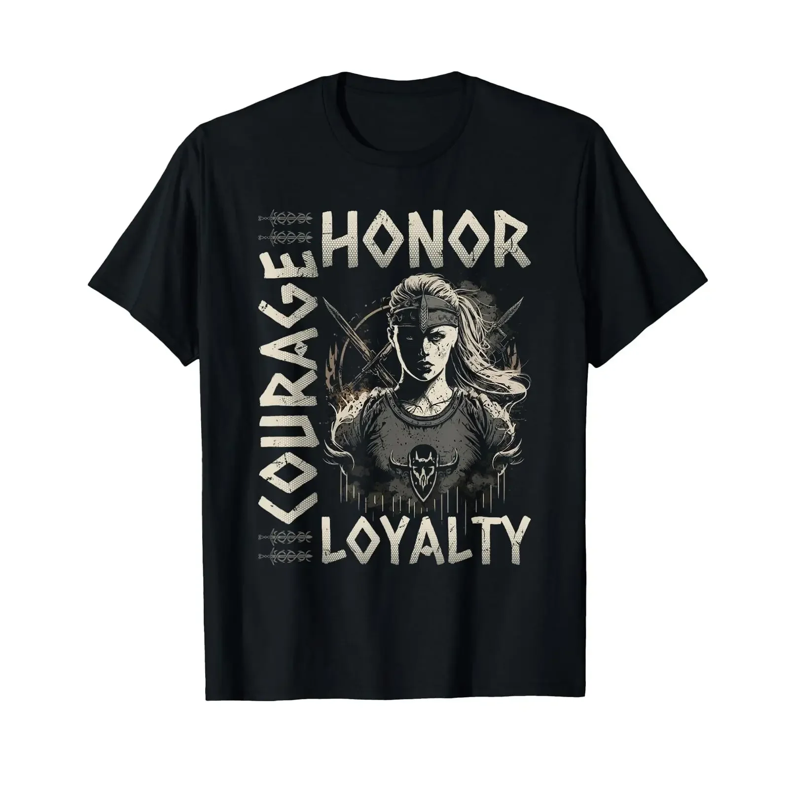Viking Women's Guidelines Tortoise Maid T Shirt black vintage Washed fashion designer clothes Stretched Slightly Breathable