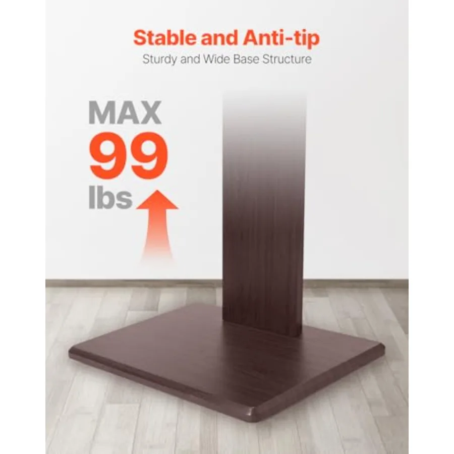 حامل تلفزيون عالمي حامل تلفاز سطح الطاولة لشاشات 3270 بوصة دوارة وارتفاع قابل للتعديل حامل تثبيت التلفزيون يحمل ما يصل إلى 99 رطلًا مع #4