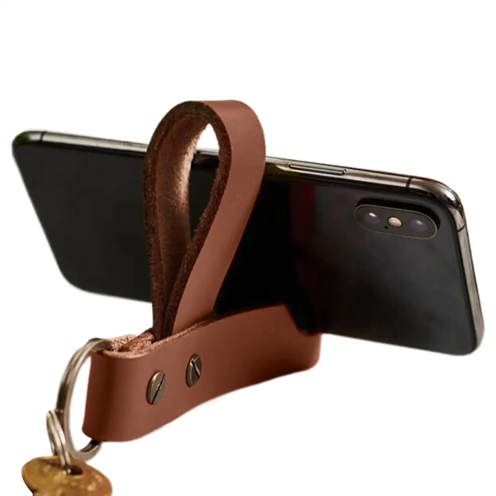 

Держатель для ключей из искусственной кожи, подставка для телефона из искусственной кожи, очаровательные принадлежности для ежедневных поездок на работу, путешествий, встреч, работы, учебы, дня рождения, автомобиля